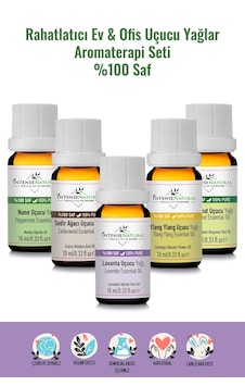 Intense Natural Bergamot + Lavanta + Nane + Sedir + Ylang Ylang Uçucu Yağı 5 x 10 ML Intense Natural Bergamot + Lavanta + Nane + Sedir + Ylang Ylang Uçucu Yağı 5 x 10 ML