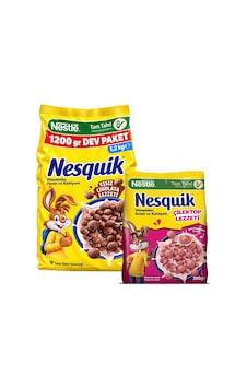 Nesquik Kakaolu Tahıl Gevreği 1200 Gr Ve Çilektop 310 Gr 2 Li Paket Nesquik Kakaolu Tahıl Gevreği 1200 Gr Ve Çilektop 310 Gr 2 Li Paket