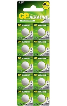 Gp A76 Lr44 Alkalin Ag-13 Pil A76f-2c10 10'lu Paket Gp A76 Lr44 Alkalin Ag-13 Pil A76f-2c10 10'lu Paket