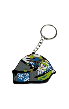 Mini Silikon Kask Anahtarlık - Çok Renkli Çok Renkli