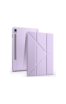 Aksesuarcim S10 Fe Sm-x520 X526 İle Uyumlu Kılıf Silikon Yumuşak Kalem Bölmeli Esnek 4 Farklı Stand Olabilen Tablet Kılıfı Lila Sku: Zeusb0fp9l47d3 Arka Kapak