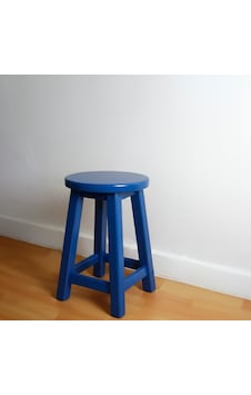 Ahşap Tabure 40 Cm / Arbrestore Mavi Ahşap Tabure 40 Cm / Arbrestore Mavi