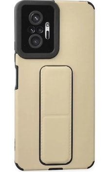 Redmi Note 10 Pro Kılıf Mega Standlı Silikon - Gold Redmi Note 10 Pro Kılıf Mega Standlı Silikon - Gold