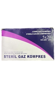 Kuteks Steril Gaz Kompres 7.5 CM x 7.5 CM 100 Adet Kuteks Steril Gaz Kompres 7.5 CM x 7.5 CM 100 Adet