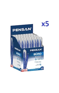 Pensan Büro Tükenmez Kalem 50'li Mavi- 5 Kutu