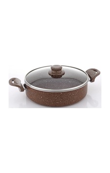 Basık Granit Tencere 28 Cm Kahverengi