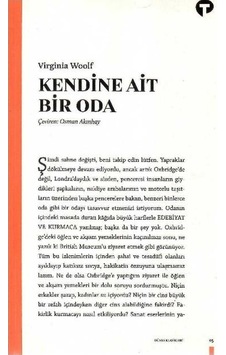 Kendine Ait Bir Oda - Virginia Woolf 1.baskı Kendine Ait Bir Oda - Virginia Woolf 1.baskı