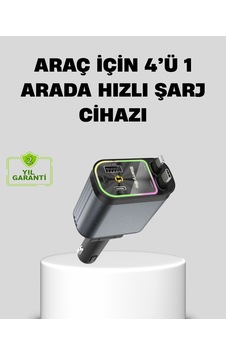 Araç Şarj Cihazı 66w 4 Portlu Hızlı Şarj Ve Led Iş Aracsetı-150de Araç Şarj Cihazı 66w 4 Portlu Hızlı Şarj Ve Led Iş Aracsetı-150de