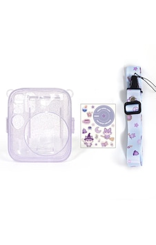 Instax Mini 13 Makine Uyumlu Lila Simli Pleksi Kılıf Instax Mini 13 Makine Uyumlu Lila Simli Pleksi Kılıf