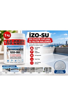 As-coat İzo-su Sıvı Plastik Su Yalıtım Malzemesi Net 1 Kg