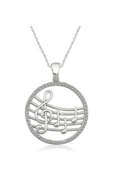 925 Ayar Gümüş Müzik Temalı Kadın Kolye 925 Ayar Gümüş Müzik Temalı Kadın Kolye