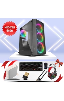 Panthera-01y, Amd Ryzen 5 5600, Mushkın 16gb Ddr4 Ram, Wd 512tb Nvme Ssd, Peladn 8gb Gddr5 Rx580 Ekran Kartı, 600w Kasa,  Paket Bol li
