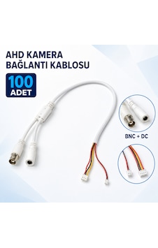 100 Adet Ahd Kamera Bağlantı Kablosu Bnc Ve Dc Soketli Kamera İç Bağlantı Kablosu 100 Adet Ahd Kamera Bağlantı Kablosu Bnc Ve Dc Soketli Kamera İç Bağlantı Kablosu