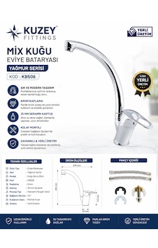 Mix Kuğu Eviye Evye Bataryası Yağmur Serisi Yerli Üretim Kod : Kb506 Gri