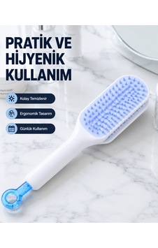 Otomatik Temizlemeli Saç Fırçası Ergonomik Tasarım, Masaj Etkili, Elektriklenmeyi Önleyici 1 Otomatik Temizlemeli Saç Fırçası Ergonomik Tasarım, Masaj Etkili, Elektriklenmeyi Önleyici 1