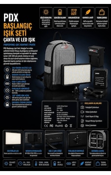 Pdx Başlangıç Seti Çanta Ve Led Işık Pdx Başlangıç Seti Çanta Ve Led Işık