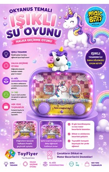 Su Oyunu Water Game Çocuklar İçin Eğlenceli Halka Geçirme Işıklı Unicorn Modelleri 2586bc-f12mor