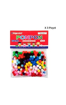Bigpoint Ponpon 1 Cm 10 Renk / 200'lü Poşet X 3 Poşet Bigpoint Ponpon 1 Cm 10 Renk / 200'lü Poşet X 3 Poşet