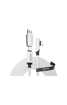 16ft Vr Link Kablosu Meta Quest 3/3s/2/pro Ve Pico 4 Uyumlu Usb 3.0 Pc Steamvr Beyaz 16ft Vr Link Kablosu Meta Quest 3/3s/2/pro Ve Pico 4 Uyumlu Usb 3.0 Pc Steamvr Beyaz