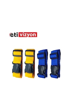 Etivizyon Valiz Kemeri 4 Adet Sarı-mavi Sarı - Mavi Etivizyon Valiz Kemeri 4 Adet Sarı-mavi Sarı - Mavi