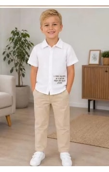 Veraura Lifestyle 2/10 Yaş Müslin Gömlek Denim Pantolon Çocuk Takımı Bej Veraura Lifestyle 2/10 Yaş Müslin Gömlek Denim Pantolon Çocuk Takımı Bej