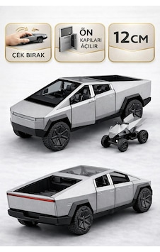 Die Cast Çek Bırak Metal Tesla Cybertruck Atv Li Model Araba 12 Cm Açılır Kapılı Gri Die Cast Çek Bırak Metal Tesla Cybertruck Atv Li Model Araba 12 Cm Açılır Kapılı Gri