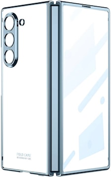 Galaxy Uyumlu Z Fold 6 Kılıf Zore Full Camlı Kıpta Kapak Mavi Galaxy Uyumlu Z Fold 6 Kılıf Zore Full Camlı Kıpta Kapak Mavi