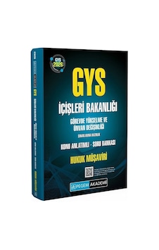 Pegem 2026 Gys İçişleri Bakanlığı Hukuk Müşaviri Konu Anlatımlı Soru Bankası Görevde Yükselme Pegem Akademi Yayınları Pegem 2026 Gys İçişleri Bakanlığı Hukuk Müşaviri Konu Anlatımlı Soru Bankası Görevde Yükselme Pegem Akademi Yayınları