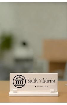 Kişiye Özel Isimli Bankacı Temalı Masaüstü Taş Isimlik Beyaz Kişiye Özel Isimli Bankacı Temalı Masaüstü Taş Isimlik Beyaz
