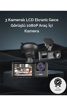 Mey İthalat 1. 3 Kameralı Full Hd Araç Kamerası - Ön, İç Ve Arka Görüş İle %100 Kapsama Mey İthalat 1. 3 Kameralı Full Hd Araç Kamerası - Ön, İç Ve Arka Görüş İle %100 Kapsama