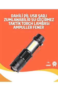 Tek Şarjlı Led El Feneri - 14500 Pil Dahil, 4 Işık Modu, Mini Boy Najmaddin Tek Şarjlı Led El Feneri - 14500 Pil Dahil, 4 Işık Modu, Mini Boy Najmaddin