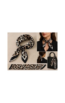 D2listone Leopar Desenli Fular Bandana 50x50 Çok Renkli D2listone Leopar Desenli Fular Bandana 50x50 Çok Renkli