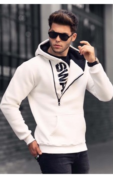 Madmext Beyaz Fermuar Detaylı Kapüşonlu Sweatshirt 1767 Beyaz Madmext Beyaz Fermuar Detaylı Kapüşonlu Sweatshirt 1767 Beyaz