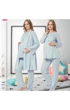 Nehir 2026 Mavi Hamile Lohusa 3 Lü Pijama Sabahlık Tk Nehir 2026 Mavi Hamile Lohusa 3 Lü Pijama Sabahlık Tk