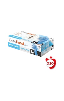 Bimel Corefood Pudrasız Nitril Eldiven L Beden Mavi 100'lü 20 Paket Bimel Corefood Pudrasız Nitril Eldiven L Beden Mavi 100'lü 20 Paket