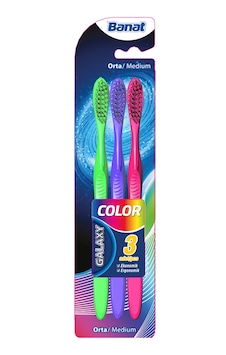 Banat Galaxy Color 3lü Diş Fırçası 2'li Paket