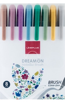 Lineplus Dreamon Metallic Brushpen 8 Set Lineplus Dreamon Metallic Brushpen 8 Set