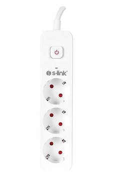 S-link 1.5m 3'lü Anahtarlı Akım Korumalı Priz 3x1.5mm 750 Joule Spg301s S-link 1.5m 3'lü Anahtarlı Akım Korumalı Priz 3x1.5mm 750 Joule Spg301s