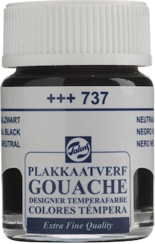 Talens Guaj Boya Cam Şişe 16Ml 737 Neutral Black Siyah Talens Guaj Boya Cam Şişe 16Ml 737 Neutral Black Siyah