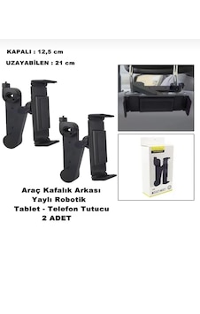 Point 2 Adet Tablet Ve Telefon Tutucu Araç İçi Arka Koltuk Kafalık Model Robotik Profesyonel Siyah Point 2 Adet Tablet Ve Telefon Tutucu Araç İçi Arka Koltuk Kafalık Model Robotik Profesyonel Siyah