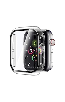 Apple Uyumlu Watch  7 41 Mm   Kasa Ve Ekran Koruyucu 360 Tam Koruma Kılıf Şeffaf