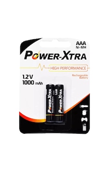 Power-xtra Aaa 1.2v 1000 Mah Şarj Edilebilir Pil 2li Blister Power-xtra Aaa 1.2v 1000 Mah Şarj Edilebilir Pil 2li Blister