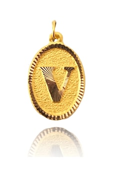 0.25 Gram 14 Ayar Altın V Harf Kolye Ucu 0.25 Gram 14 Ayar Altın V Harf Kolye Ucu
