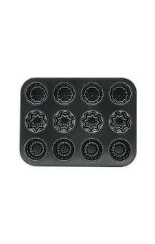 Baysa Metal Muffin Kalıbı 12'li Siyah