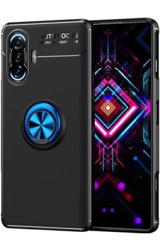 Xiaomi Redmi K40 Gaming Kılıf Zore Ravel Silikon Kapak Siyah-Mavi Xiaomi Redmi K40 Gaming Kılıf Zore Ravel Silikon Kapak Siyah-Mavi