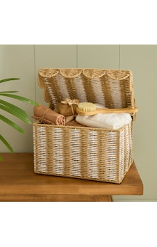 Karaca Home Nelia Kapaklı Organizer Sepet 45x32,5x25 Cm Kahverengi