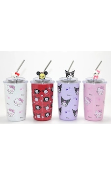 Sanrio Hello Kitty & Kuromi Figürlü Isı Muhafazalı Metal Pipetli Çelik Kupa Alk4428 Çok Renkli Sanrio Hello Kitty & Kuromi Figürlü Isı Muhafazalı Metal Pipetli Çelik Kupa Alk4428 Çok Renkli