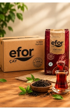 Efor Çay Tiryaki Siyah Çay 1000 Gr X 12 Adet Efor Çay Tiryaki Siyah Çay 1000 Gr X 12 Adet