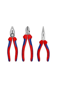 Knipex 3'lü Set Kombine Pense 180 mm Yan Keski 160 mm Karagaburun 160 mm Set Knipex 3'lü Set Kombine Pense 180 mm Yan Keski 160 mm Karagaburun 160 mm Set