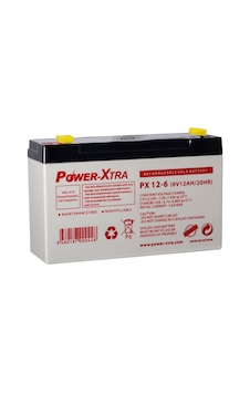 Power-Xtra 6 V 12 AH Bakımsız Kuru Akü